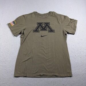 Minnesota Golden Gophers Shirt Mens Small Green NCAA Salute To Service Nike